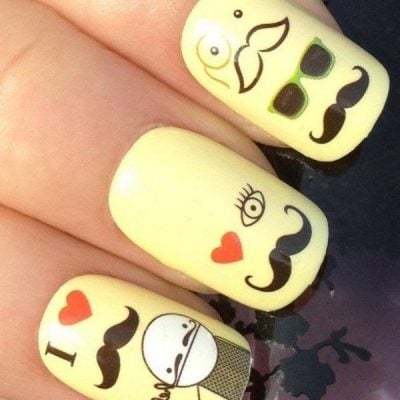 Mustache Nail Decals Only $1.99 SHIPPED!