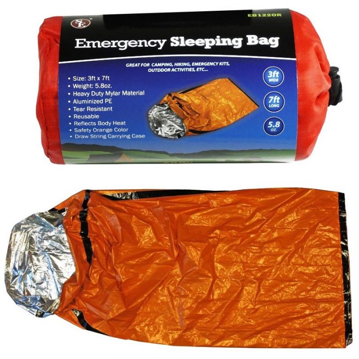 Aluminized Emergency Sleeping Bag w/ Case Just $7.49 Ships FREE!