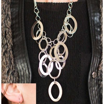 Silver Spell Necklace And Matching Earrings Only $5!