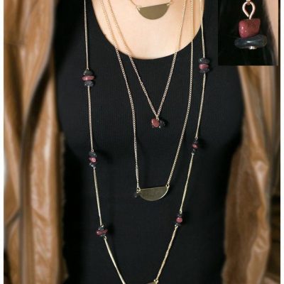 Back to the Stone Age Necklace And Earrings Just $5!