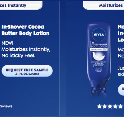 FREE In-Shower Body Lotion From Nivea!
