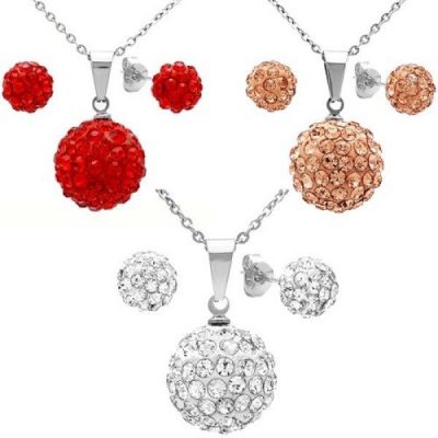 Steeltime – Women’s Stainless Steel Fireball Pendant & Earring Set w/18″ Chain Only $17.99 Plus FREE Shipping!