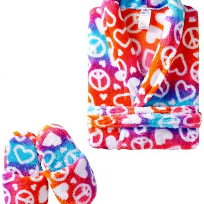 Sleep & Co Toddler Girls’ Ombre Hearts Peace Robe With Slippers Set Only $5.77 (Reg $50!)