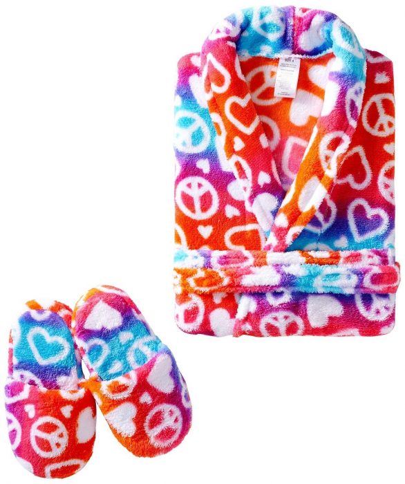 Sleep & Co Toddler Girls' Ombre Hearts Peace Robe With Slippers Set Only $5.77 (Reg $50!)