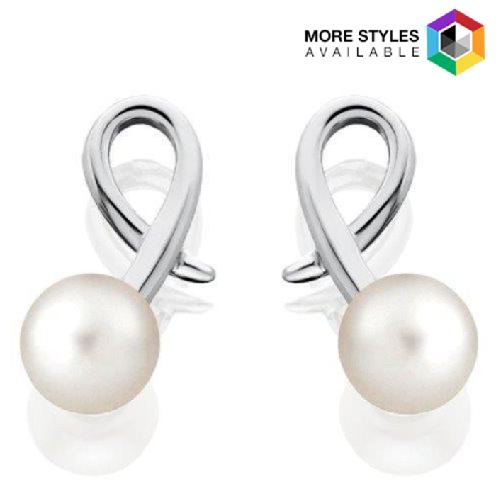 Cultured Freshwater Pearl & CZ Earrings Only $8.99 Plus FREE Shipping!