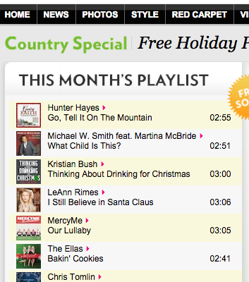 FREE Country Holiday Playlist Download From People!