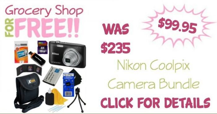 Nikon Coolpix 20.1 MP Point & Shoot Digital Camera Bundle $99.95! (Reg. $235!)