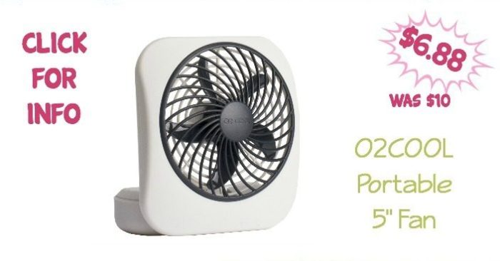O2COOL 5-Inch Portable Fan Just $6.88! Was ($10)