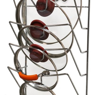 Wall / Door Mounted Pot Lid Rack Only $14.87!