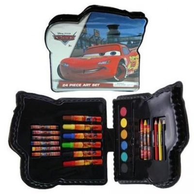 Disney Cars Shaped 24pc Art Set in Plastic Case Drawing Kit Just $6.99 Down From $49.99 At Sears!