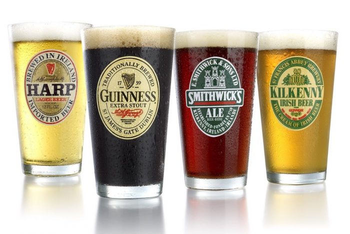 Irish Beer Label Pub Beer Glass, 16-Oz, Set of 4 Only $16.99!