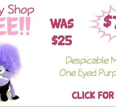 Despicable Me 2 Evil One Eyed Purple Minion Only $7.70! (Reg. $25)