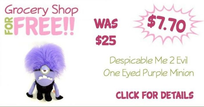 Despicable Me 2 Evil One Eyed Purple Minion Only $7.70! (Reg. $25)