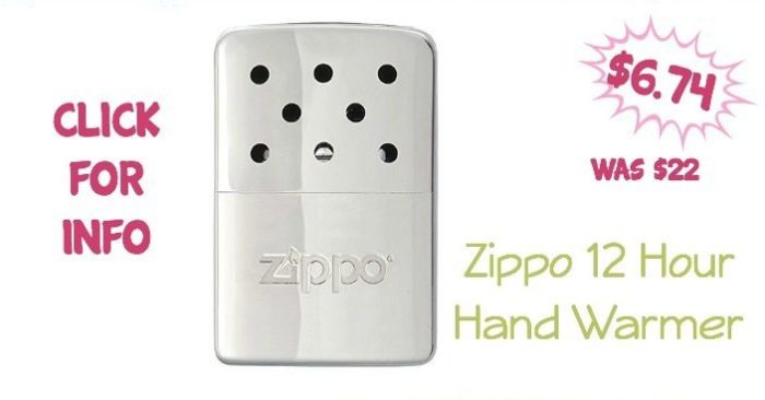 Zippo 12 Hour Hand Warmer Only $6.74 (Reg $22)