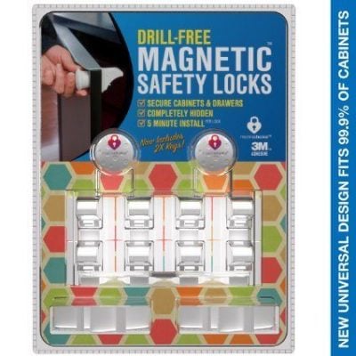 Drill Free Magnetic Safety Cabinet & Drawer Locks $35 + FREE Shipping!