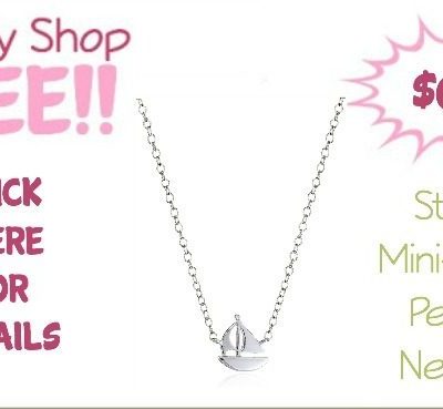 Sterling Mini-Sailboat Pendant Necklace Only $6.87!