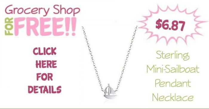 Sterling Mini-Sailboat Pendant Necklace Only $6.87!