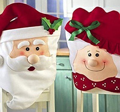 Mr & Mrs Santa Claus Christmas Kitchen Chair Covers Only $5.09!  Ships FREE!