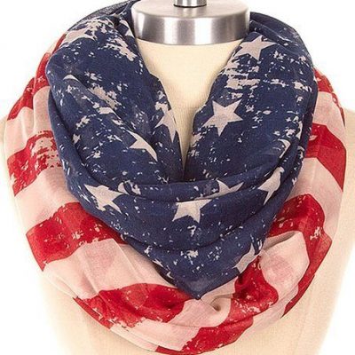 US Flag Print Infinity Scarf Only $9!