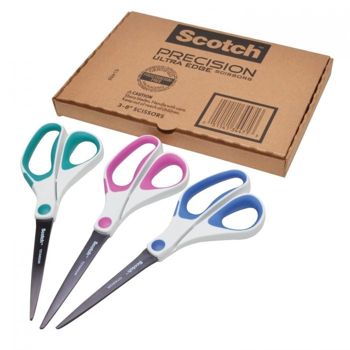 Scotch Precision Ultra Edge Scissors, 8 Inch, 3-Pack Was $25 Now Only $14.99!