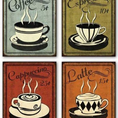Set of 4 Retro Coffee Prints Only $8.63 + FREE Shipping!