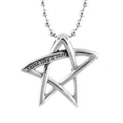 Stainless Steel “Shine Like a Star” Pendant Necklace Only $7.99!