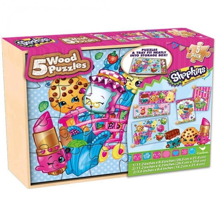 Shopkins, 5 Wood Puzzles Set Only $8.89! (Reg. $20)