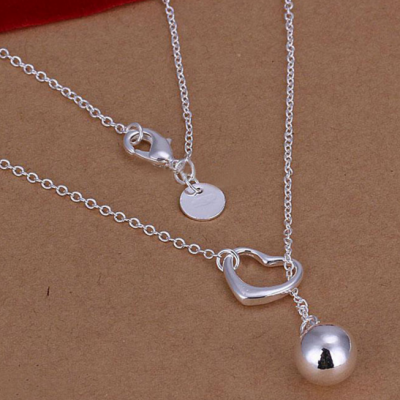 Shot Through the Heart – Silver Heart Hanging Ball Necklace Only $3.98! Ships FREE!!