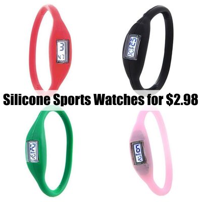 Sports Digital Silicone Watch Only $2.98 + FREE Shipping!