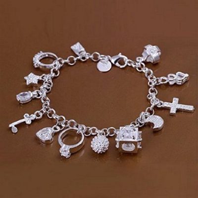 Silver Charm Bracelet Only $3.46 + FREE Shipping!