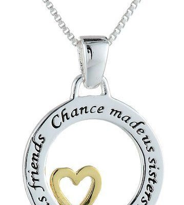 Two-Tone Sisters Pendant Necklace Only $16.99!