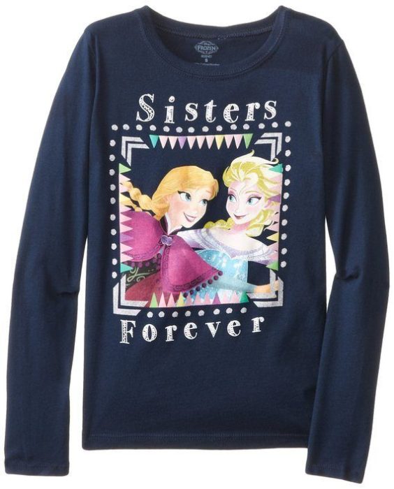 Disney Big Girls' Frozen Sisters Forever Long-Sleeve Shirt Just $11.49!
