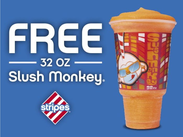 FREE 32 Oz. Slush Monkey At Stripes!