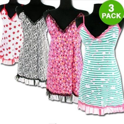 3 Pack: Ladies Patterned Night Gowns Just $12.99 Down From $69.99 At GearXS! Ships FREE!