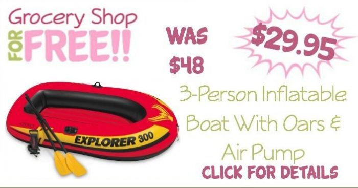 3-Person Inflatable Boat With Oars & Air Pump Only $29.95! (Reg. $48)