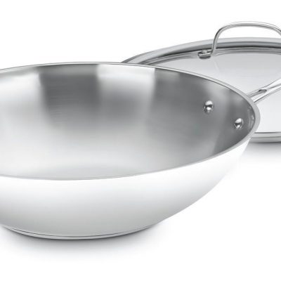 Cuisinart 14-inch Stir Fry Pan with Handle and Cover Just $28.24! (reg. $100)