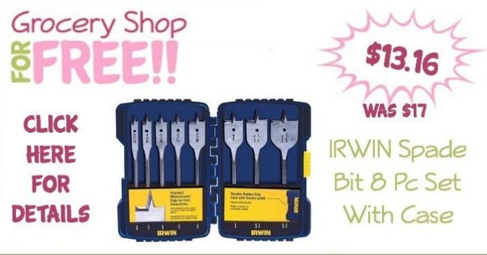 IRWIN Spade Bit 8 Pc Set With Case Just $13.16! (Was $17)