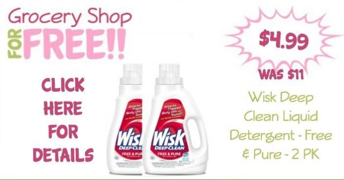 Wisk Deep Clean Liquid Detergent - Free & Pure 2 Pk Only $4.99 (Was $11)