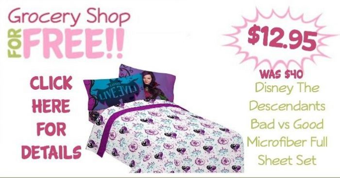 Disney The Descendants Bad vs Good Microfiber Full Sheet Set Just $12.95 (Was $40)!