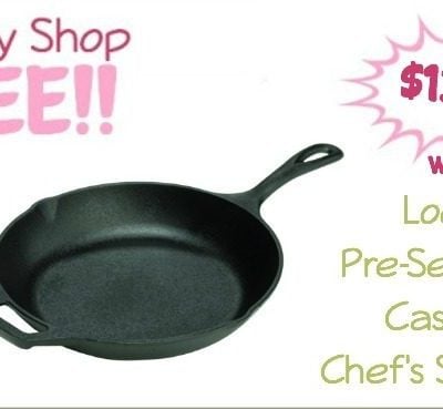 Lodge Pre-Seasoned Cast-Iron Chef's Skillet, 10-inch Only $13.49! (Reg. $27)
