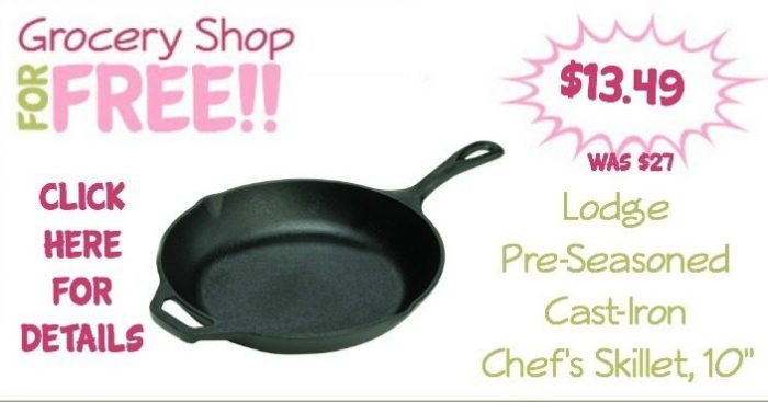 Lodge Pre-Seasoned Cast-Iron Chef's Skillet, 10-inch Only $13.49! (Reg. $27)