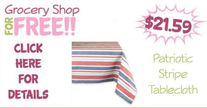 Patriotic Stripe Tablecloth 60" x 84" Just $21.59! (Reg. $27)