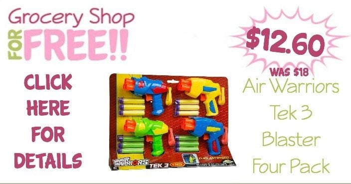 Air Warriors Tek 3 Blaster Four Pack Just $12.60! (Reg. $18