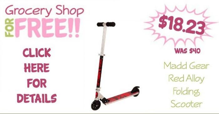 Madd Gear Red Alloy Folding Scooter Just $18.23! (Reg.$40!)