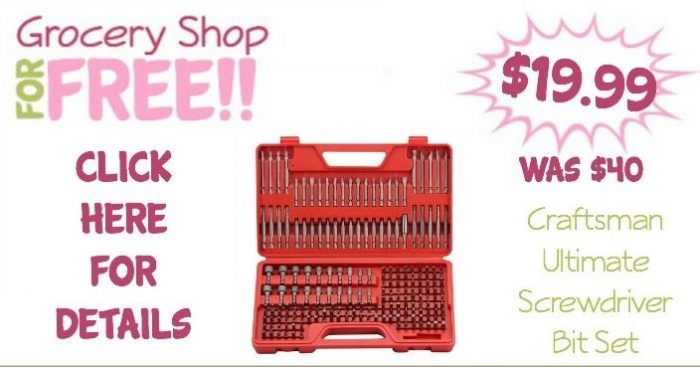 Craftsman Ultimate Screwdriver Bit Set Just $19.99! (Reg. $40!)