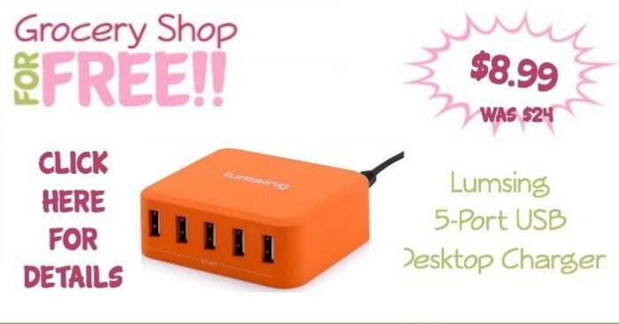 Lumsing 5-Port USB Desktop Charger Only $8.99 (Was $24)