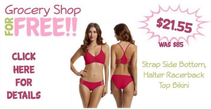 Strap Side Bottom, Halter Racerback Top Bikini Only $21.55! (Was $85)