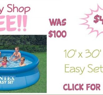 10' x 30" Intex Easy Set Pool $49.99! (Reg. $100) Ships FREE!