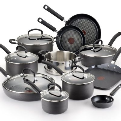 T-fal Ultimate Hard Anodized, Oven Safe Cookware Set, 17 Pc Just $145.99! (Reg. $280)