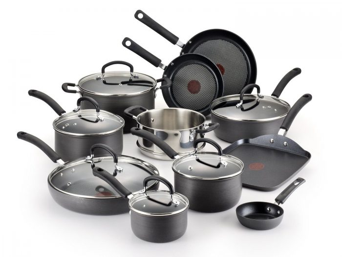 T-fal Ultimate Hard Anodized, Oven Safe Cookware Set, 17 Pc Just $145.99! (Reg. $280)